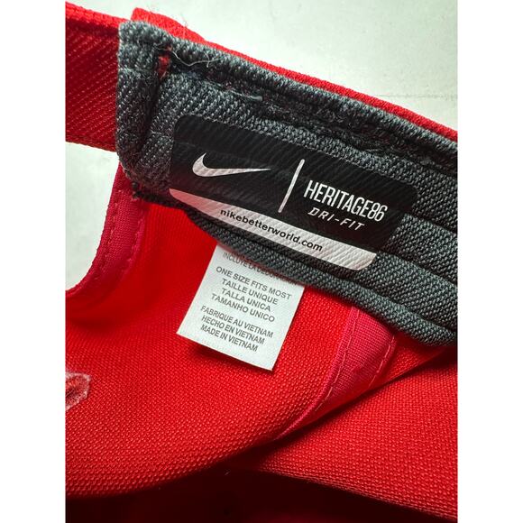 Nike Dri-Fit Heritage86 Lightweight Ball Hat Cap Ohio State Buckeyes OSFM Red - Picture 5 of 5